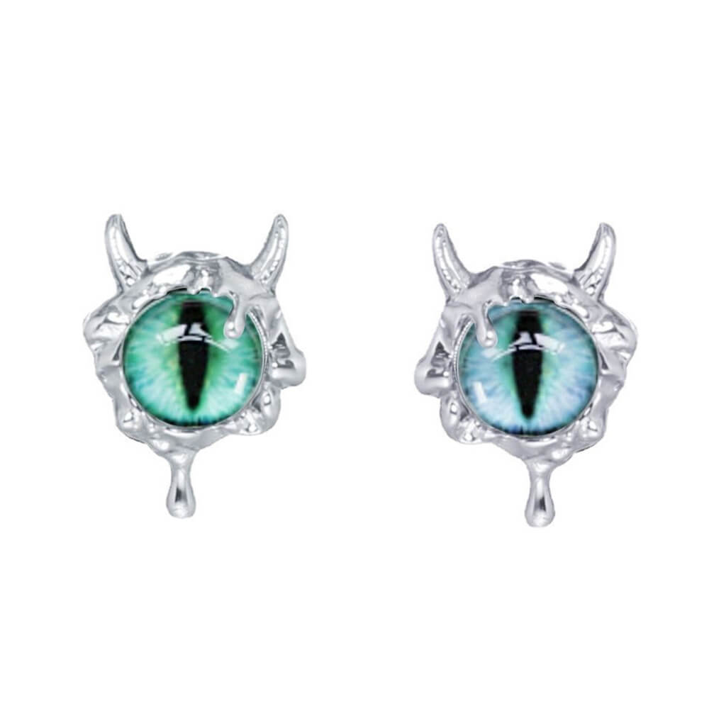 blue and green eyes stud earrings boogzel clothing