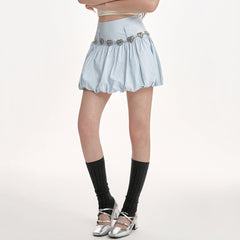 blue balloon mini skirt boogzel clothing