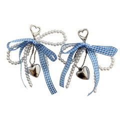 blue plaid bow shoe charms boogzel clothing
