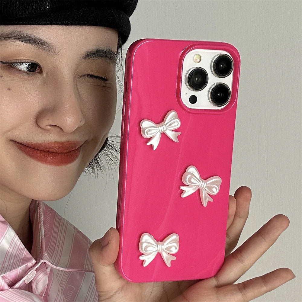 bowknot pink iphone case boogzel clothing
