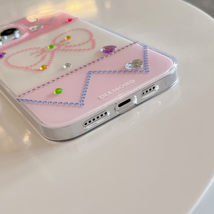 bow rhinestone iphone case boogzel clothing