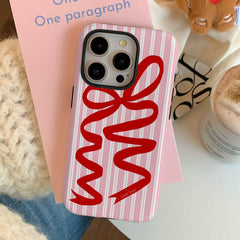 bow ribbon striped iphone case boogzel clothing
