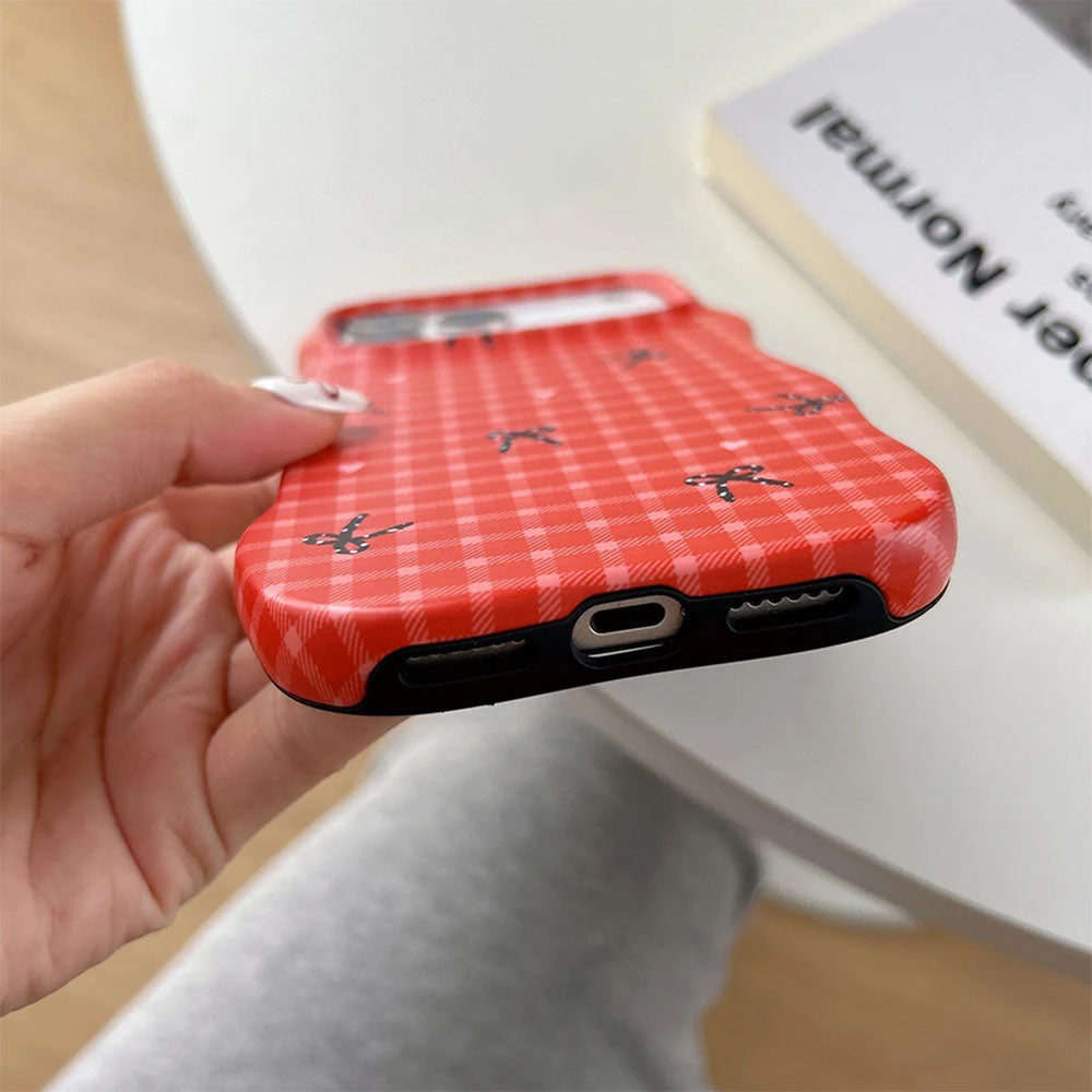 bows gingham iphone case boogzel clothing
