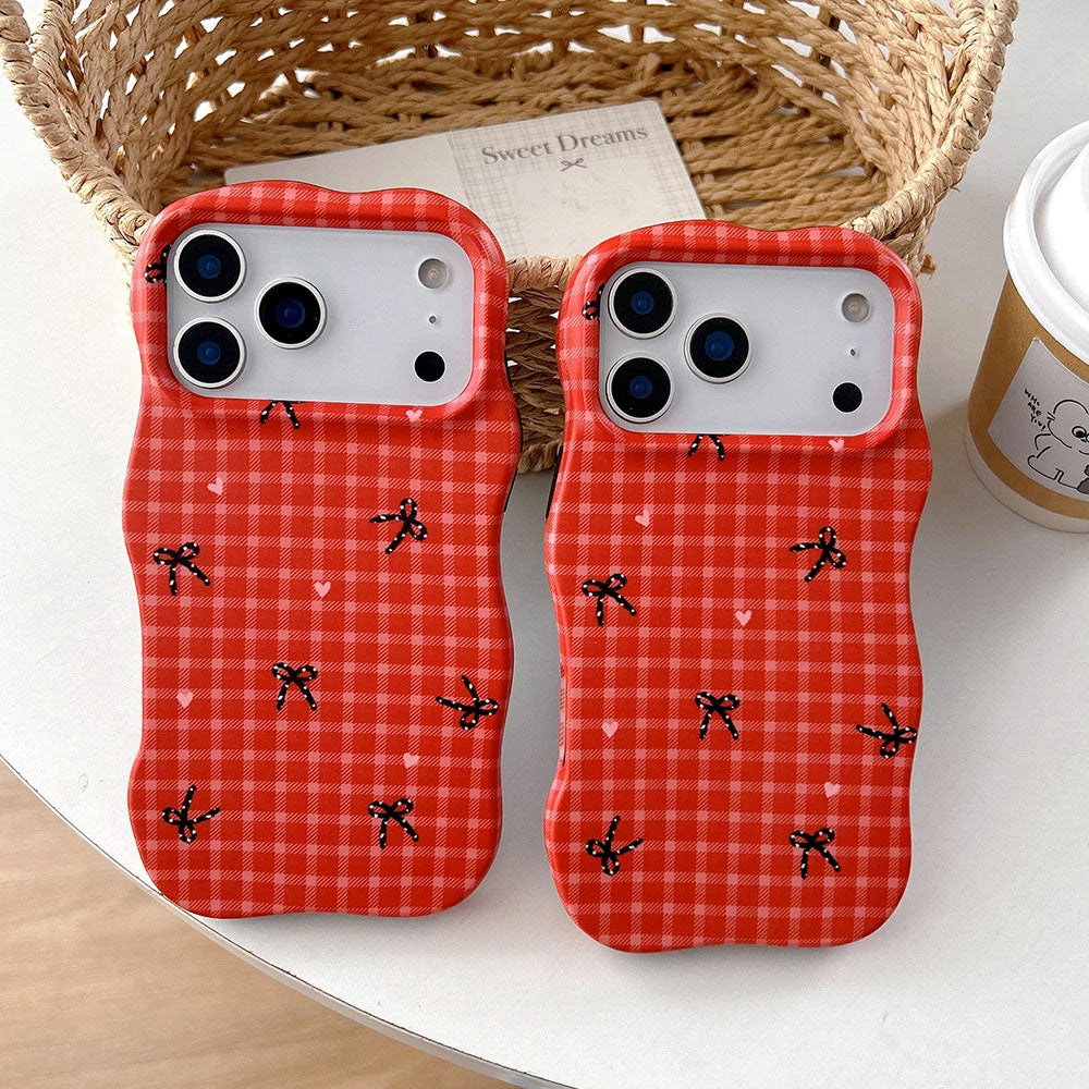 bows gingham iphone case boogzel clothing