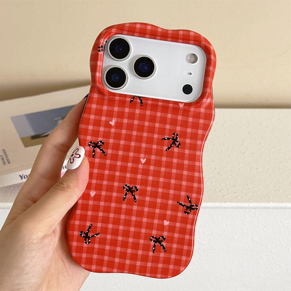 bows gingham iphone case boogzel clothing