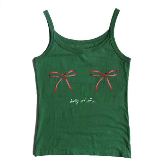 bows skinny tank top boogzel clothing