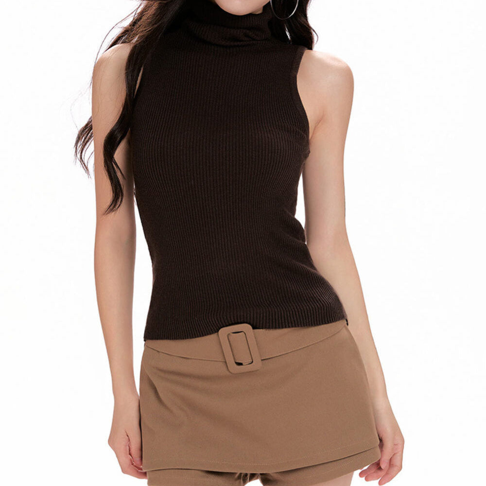 brown knit vest boogzel clothing