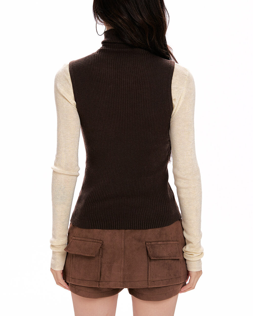 brown knit vest boogzel clothing