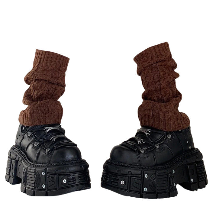 brown leg warmers boogzel clothing