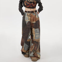 brown wide leg baggy pants boogzel clothing