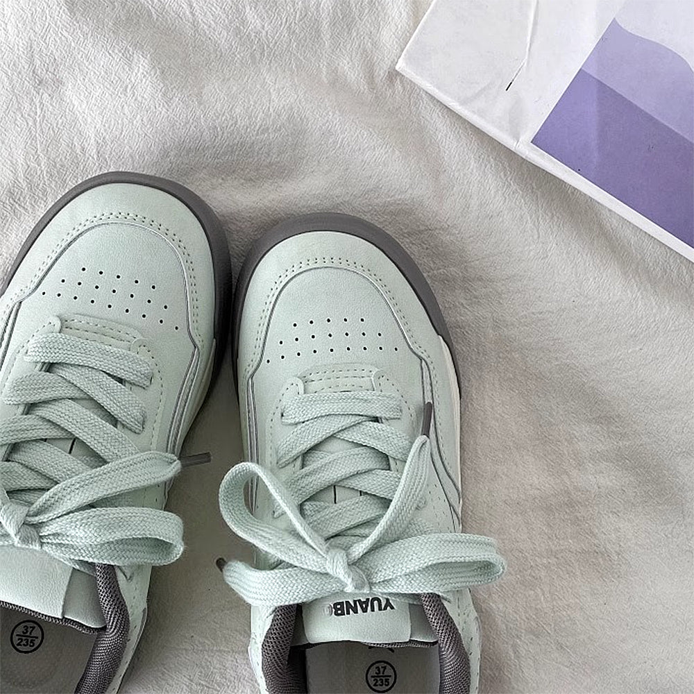 brown and mint green aesthetic sneakers boogzel clothing