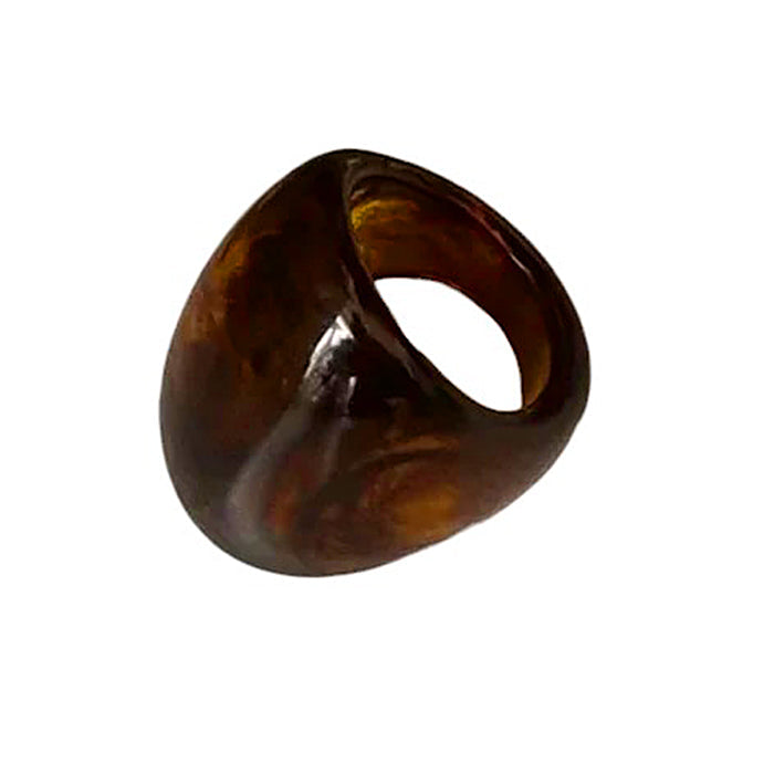 brown chunky ring boogzel clothing