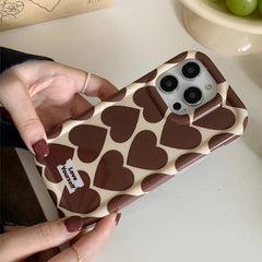 brown heart iphone case boogzel clothing
