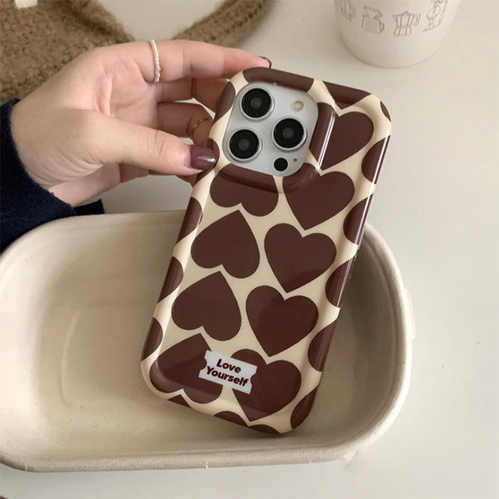 brown heart iphone case boogzel clothing