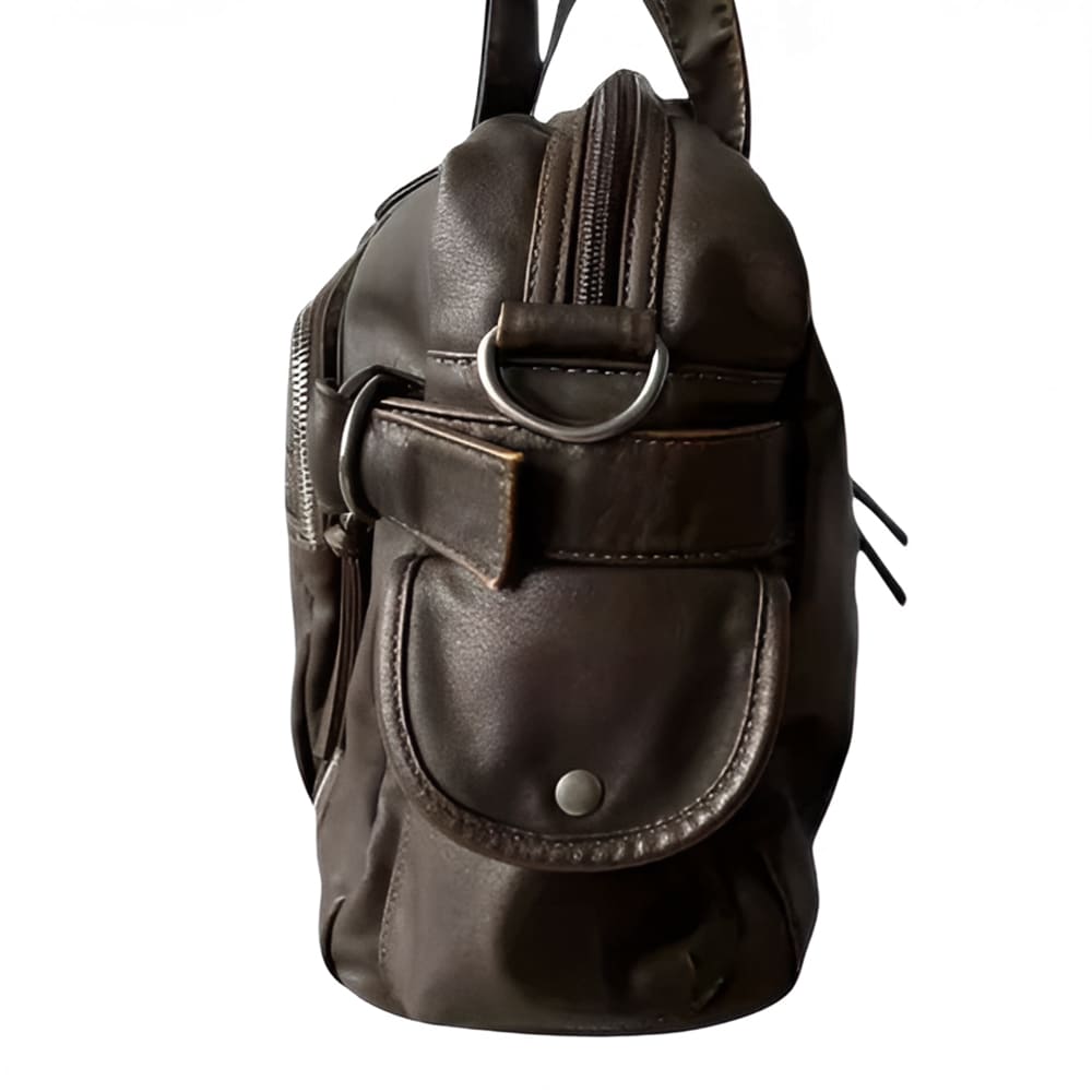 brown multi pocket shoulder bag boogzel clothing