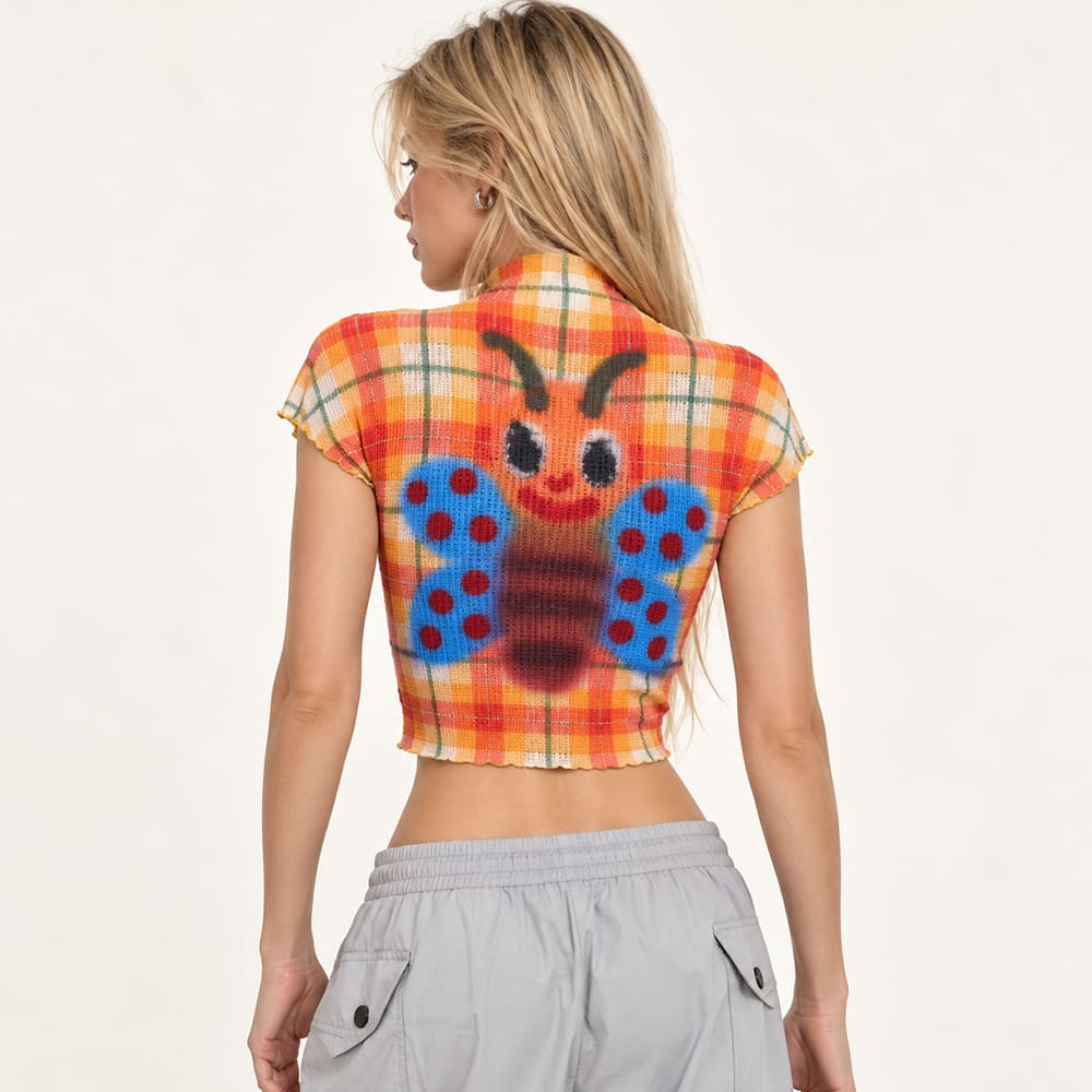 butterfly buzz mesh top boogzel clothing