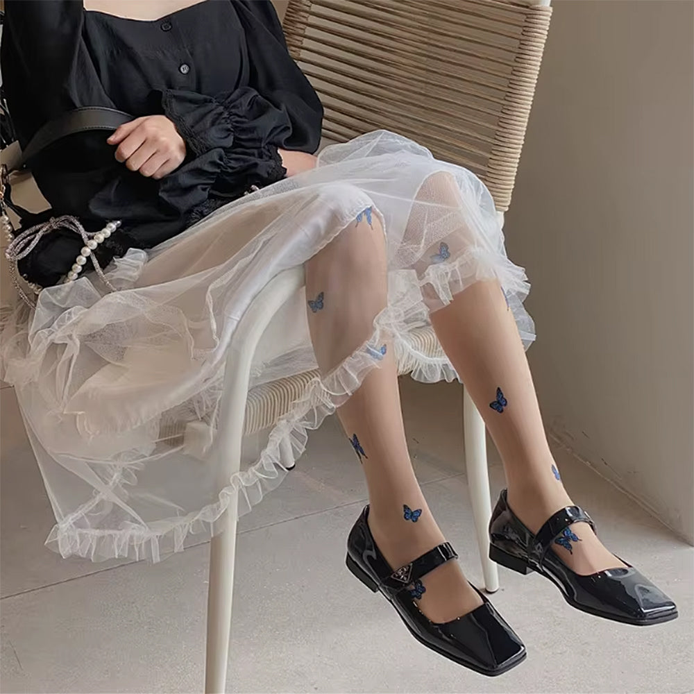 butterfly aesthetic tights boogzel clothing