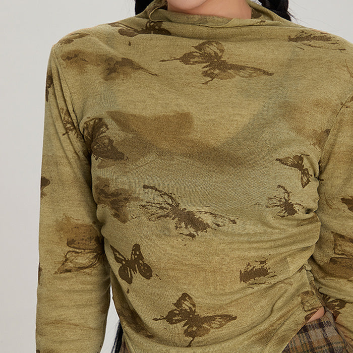 butterfly aesthetic long sleeve top boogzel clothing
