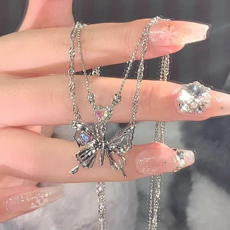 Butterfly Aesthetic Necklace boogzel clothing