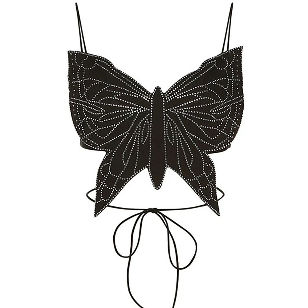 butterfly shaped backless top boogzel clothing