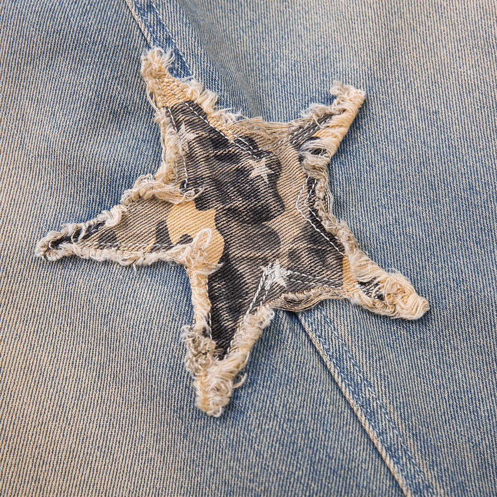 camouflage star wide leg jeans boogzel clothing
