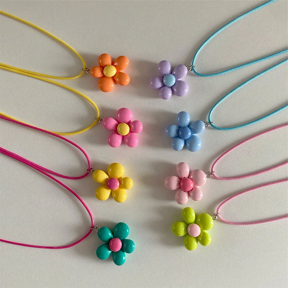 candy flower pendant necklace boogzel clothing
