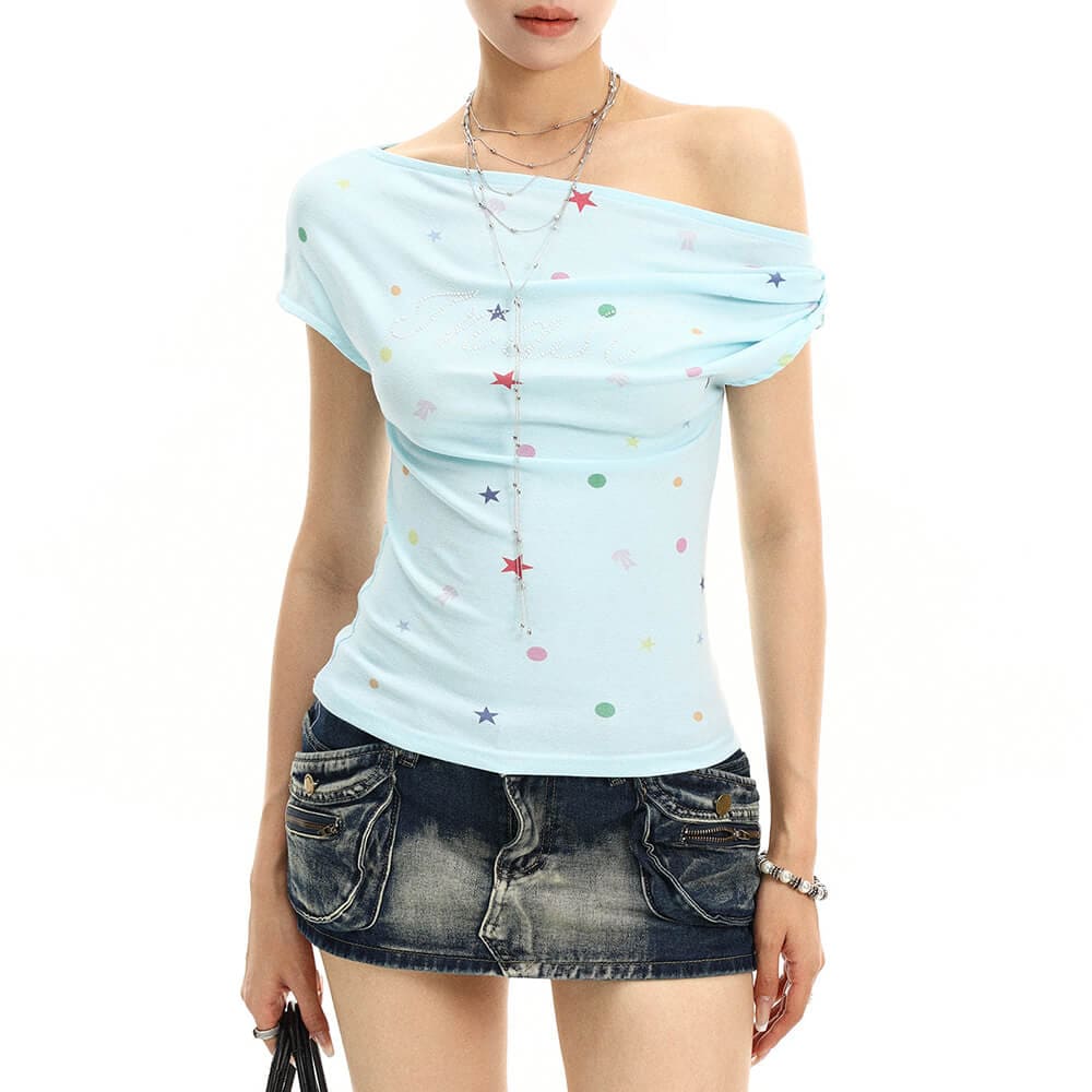 candy star off shoulder top boogzel clothing
