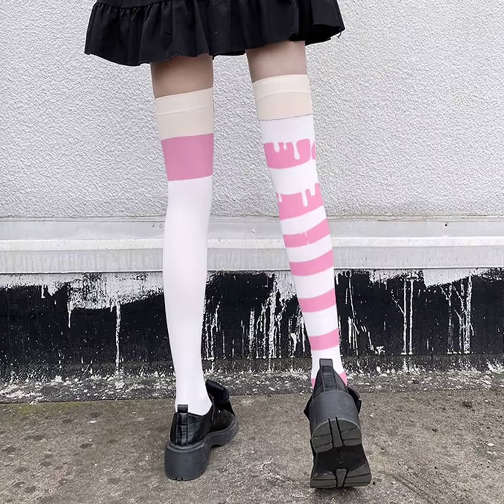 candy stripe bunny stockings boogzel clothing