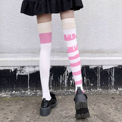 candy stripe bunny stockings boogzel clothing