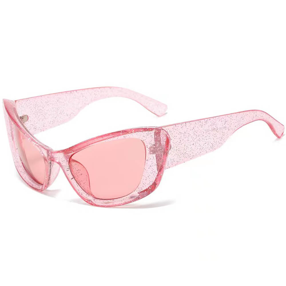 pink cat eye chunky sunglasses boogzel clothing