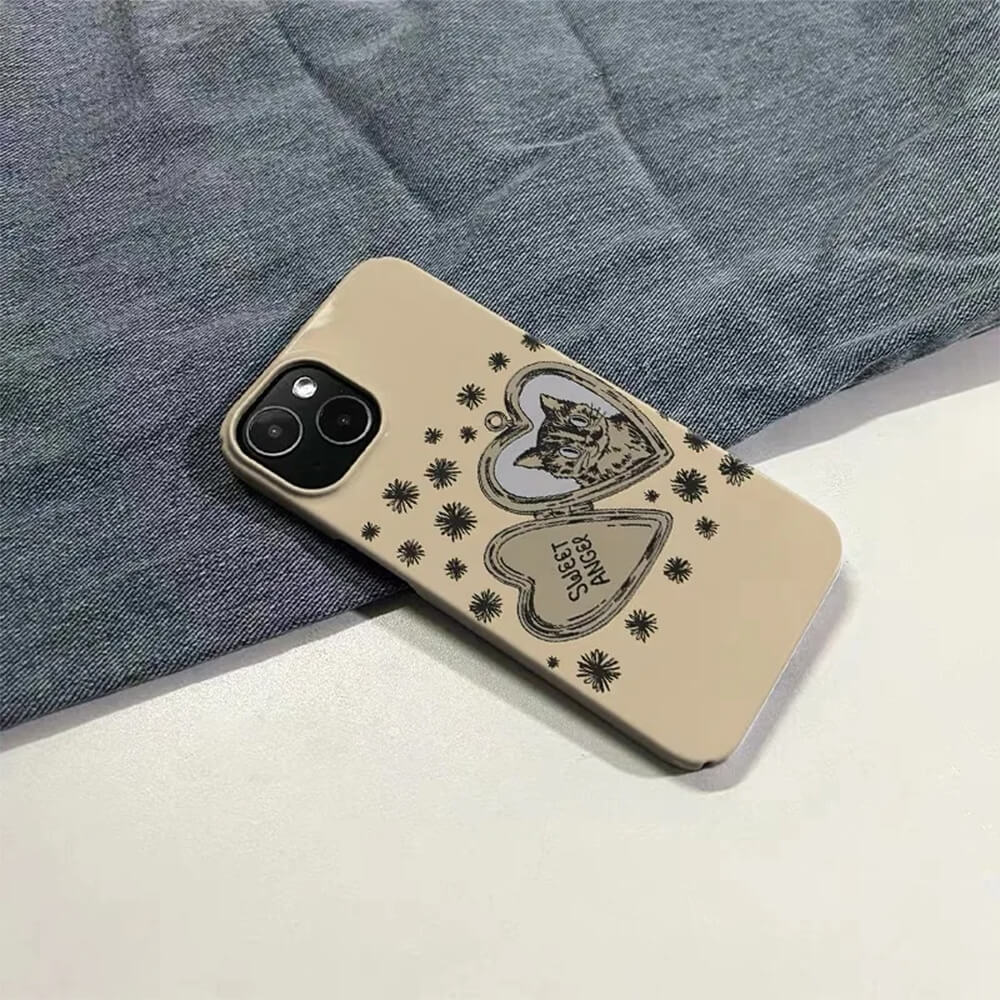 cat heart locket iphone case boogzel clothing