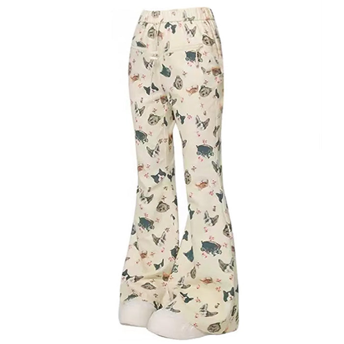 cat print graphic pants boogzel clothing