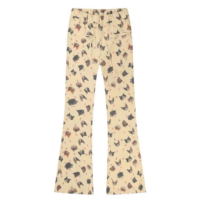 cat print graphic pants boogzel clothing