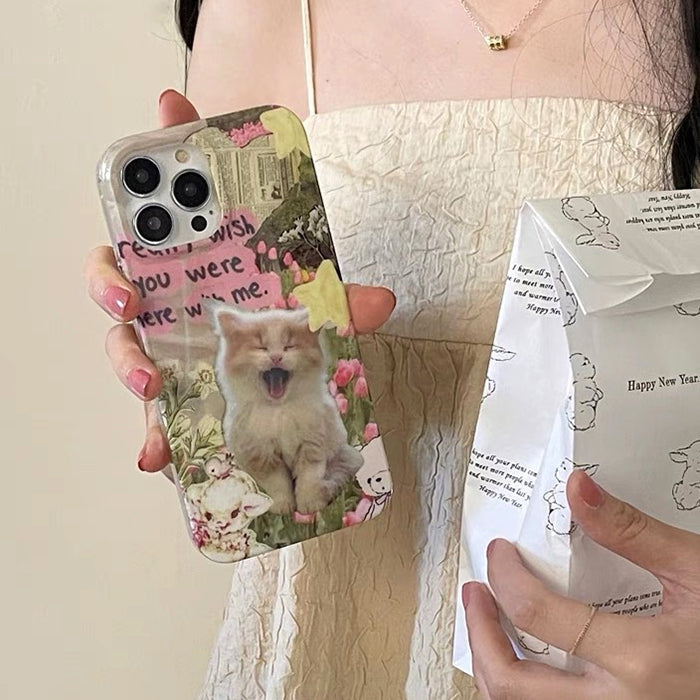 cat rhinestone iphone case boogzel clothing
