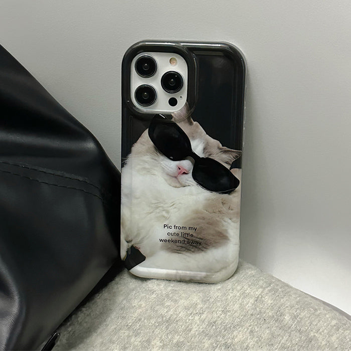 cat sunglasses iphone case boogzel clothing