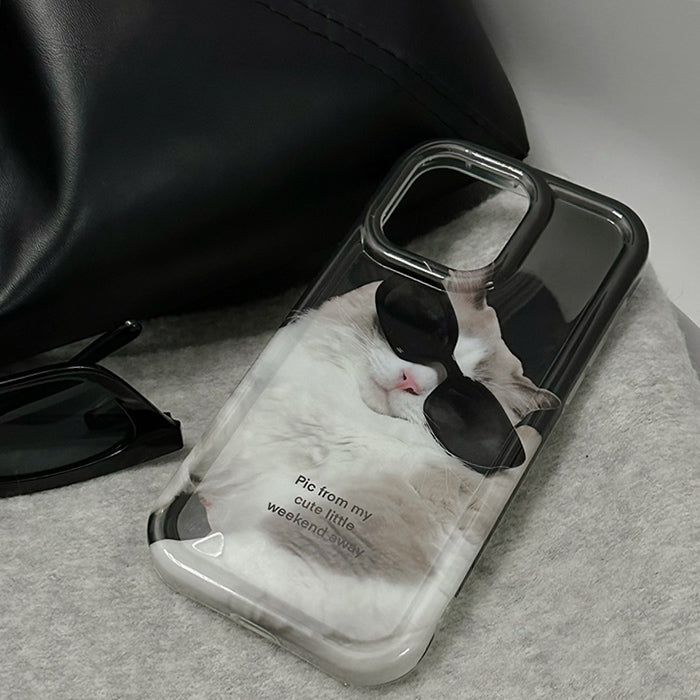 cat sunglasses iphone case boogzel clothing