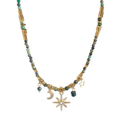 celestial aesthetic beaded necklace boogzel clothing