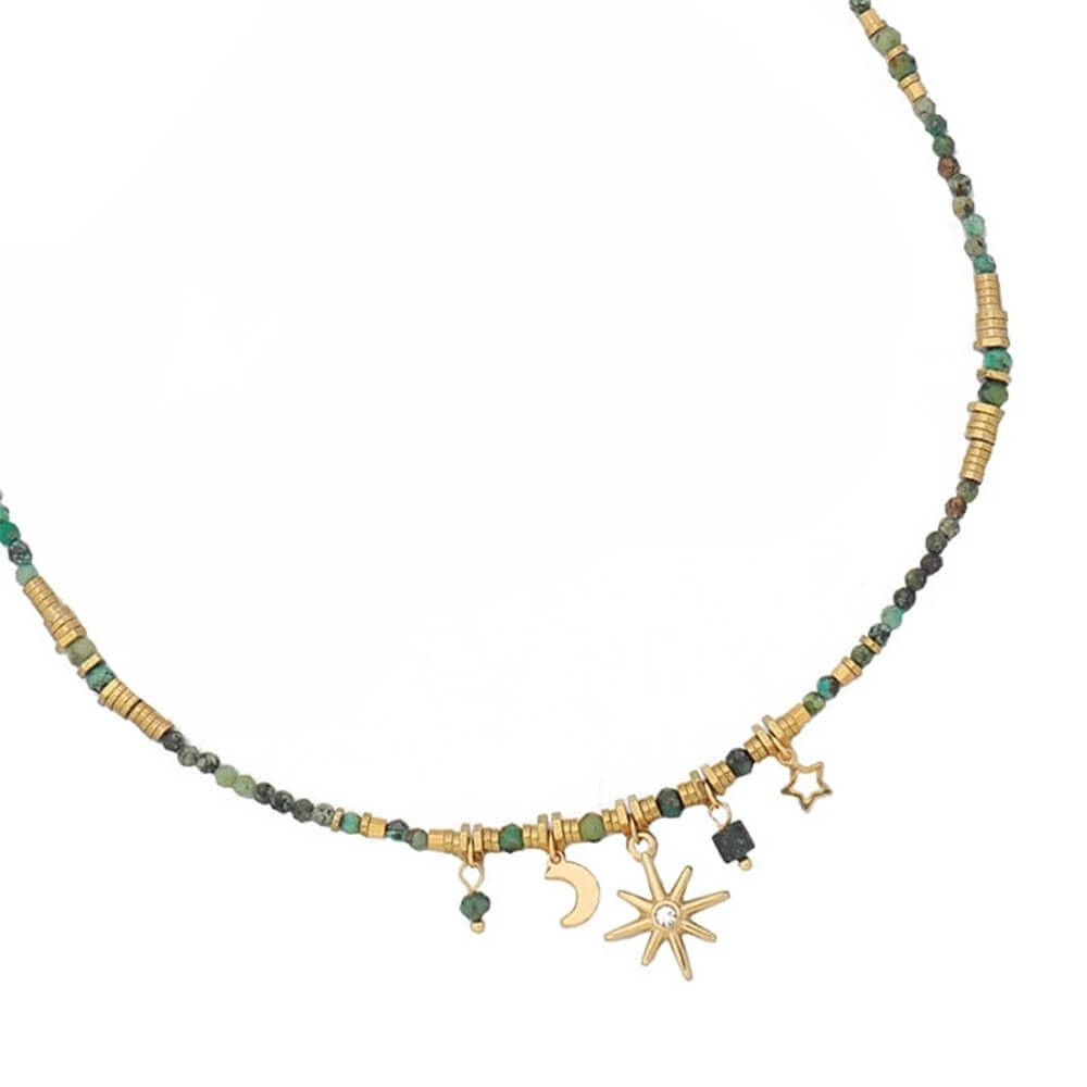 celestial aesthetic beaded necklace boogzel clothing