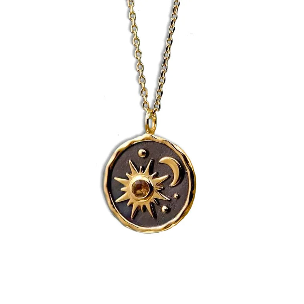celestial aesthetic pendant necklace boogzel clothing