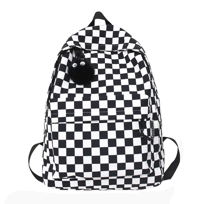 checkered canvas backpack boogzel clothing
