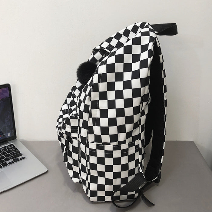 checkered canvas backpack boogzel clothing