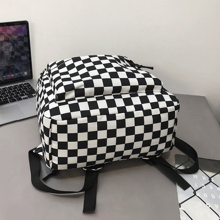 checkered canvas backpack boogzel clothing