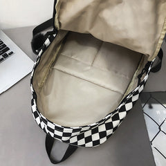 checkered canvas backpack boogzel clothing
