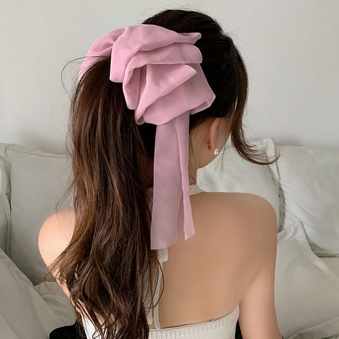 chiffon hair bow pin boogzel clothing