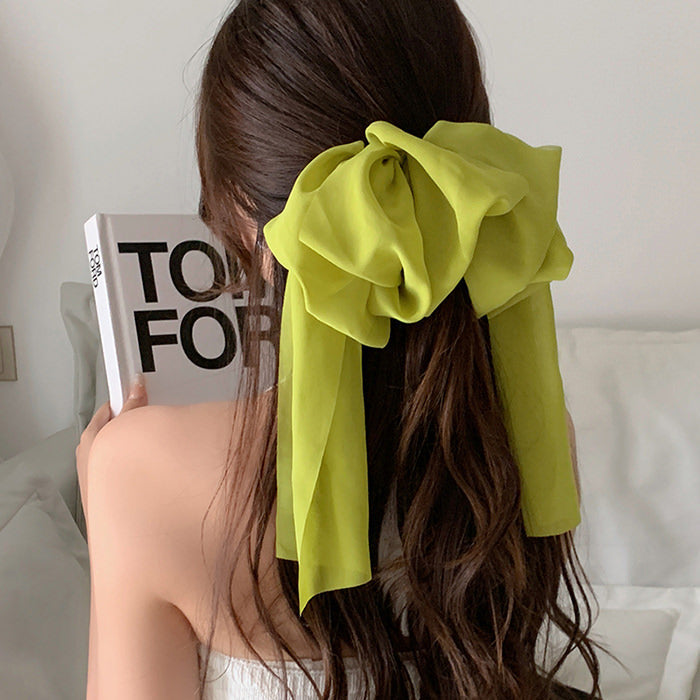 chiffon hair bow pin boogzel clothing