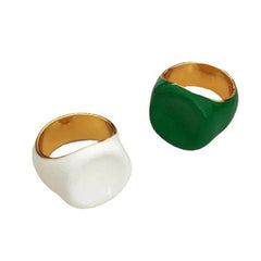 chunky enamel ring boogzel clothing
