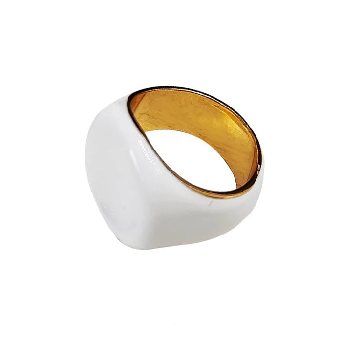 chunky enamel ring boogzel clothing