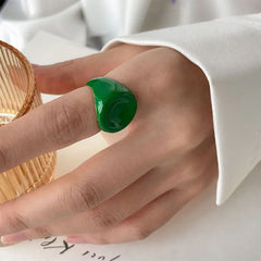 chunky enamel ring boogzel clothing