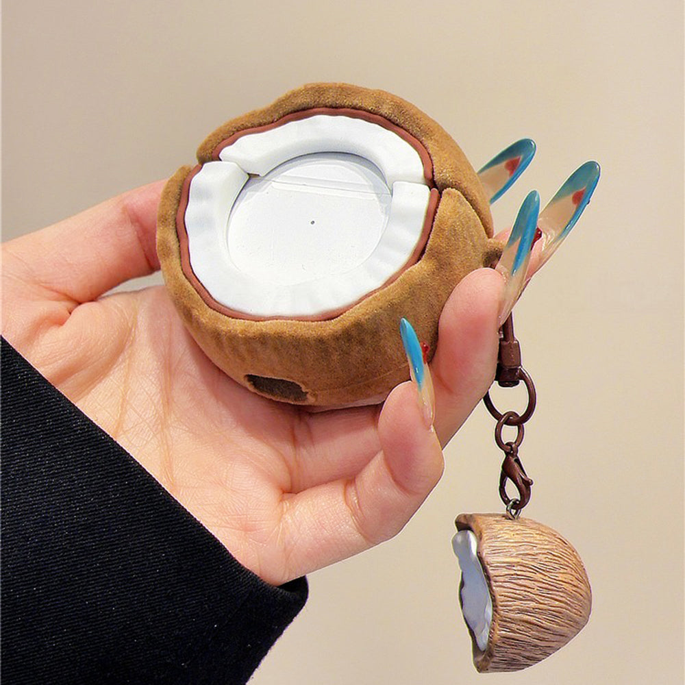 coconut airpods case with keychain boogzel clothing