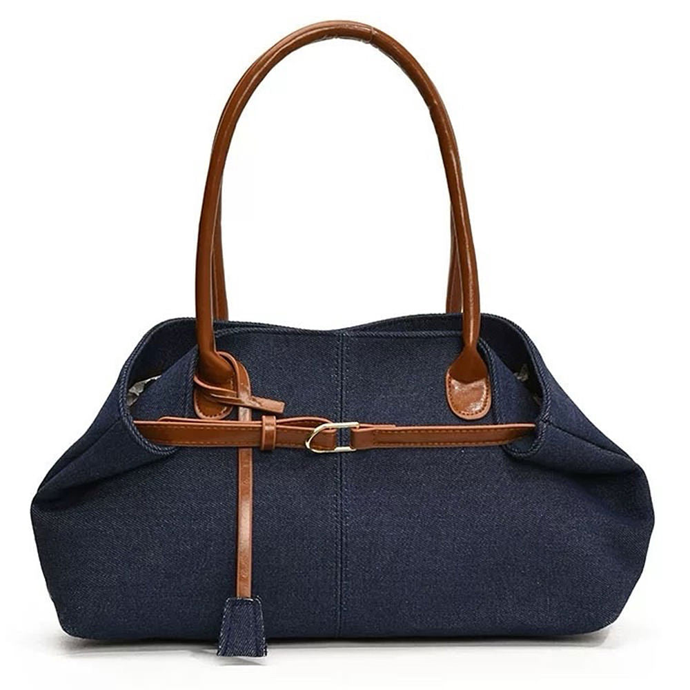 color block denim belted bag boogzel clothing